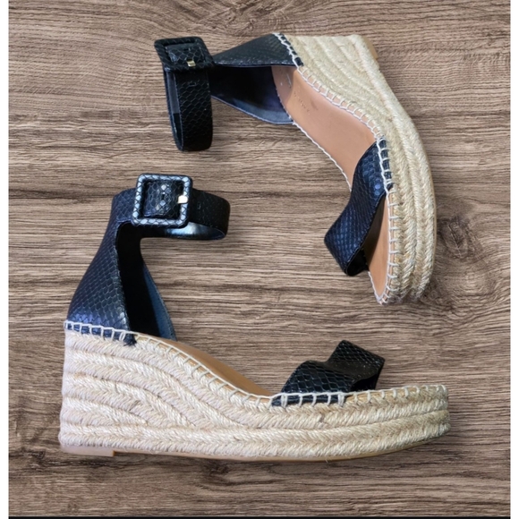 Preston & York Shoes - Preston & York Espadrille Sandals Black Size 6.5